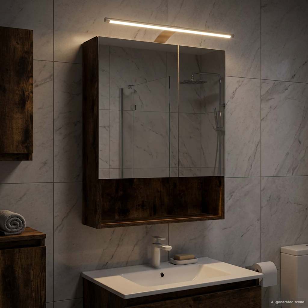 Koupelnová Zrcadlová Skříň Sonoma Dub 60 X 14.5 X 70 Cm