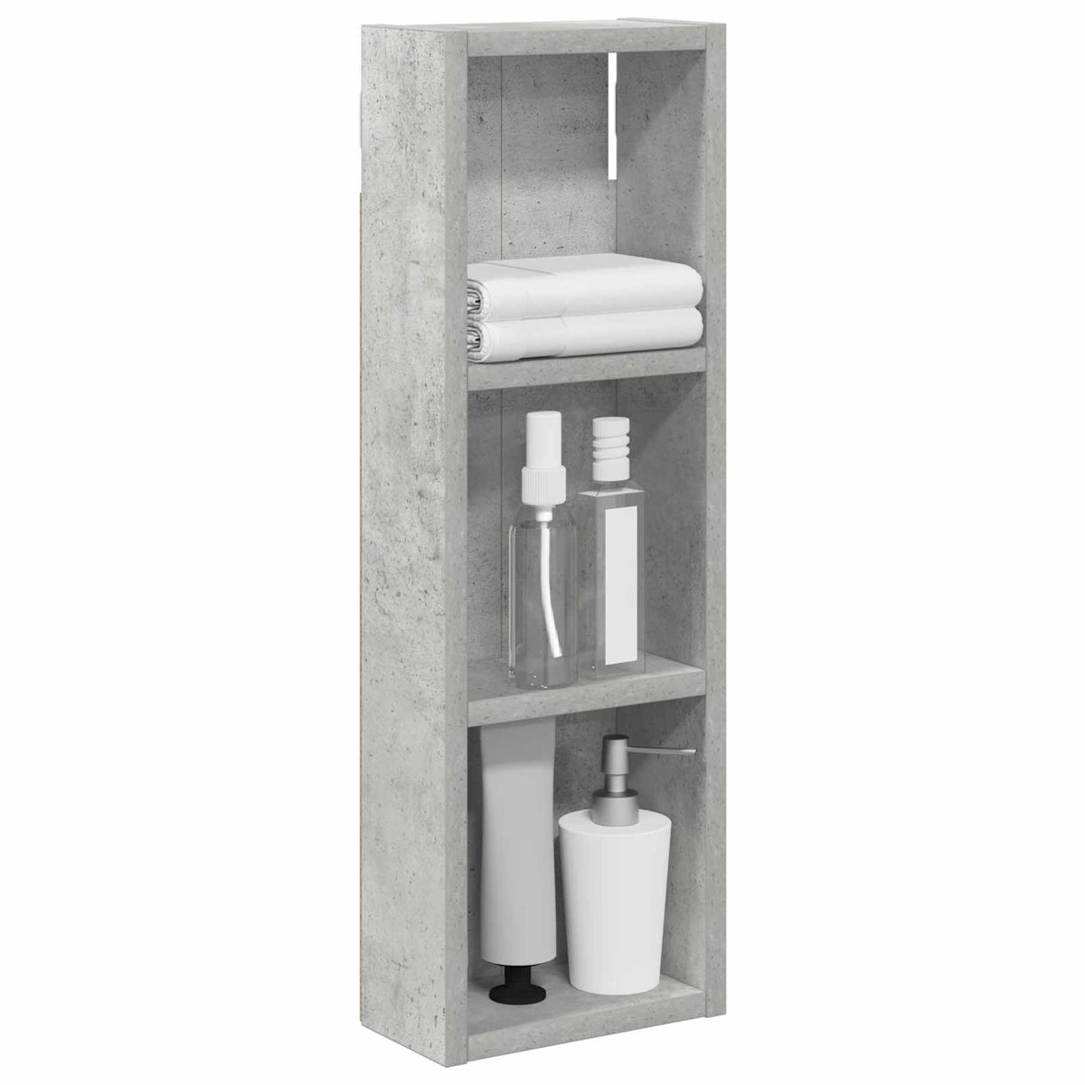 Koupelnová Nástěnná Skříňka Betonově Šedá 20 X 10 X 60,5 Cm