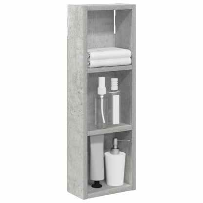Koupelnová Nástěnná Skříňka Betonově Šedá 20 X 10 X 60,5 Cm