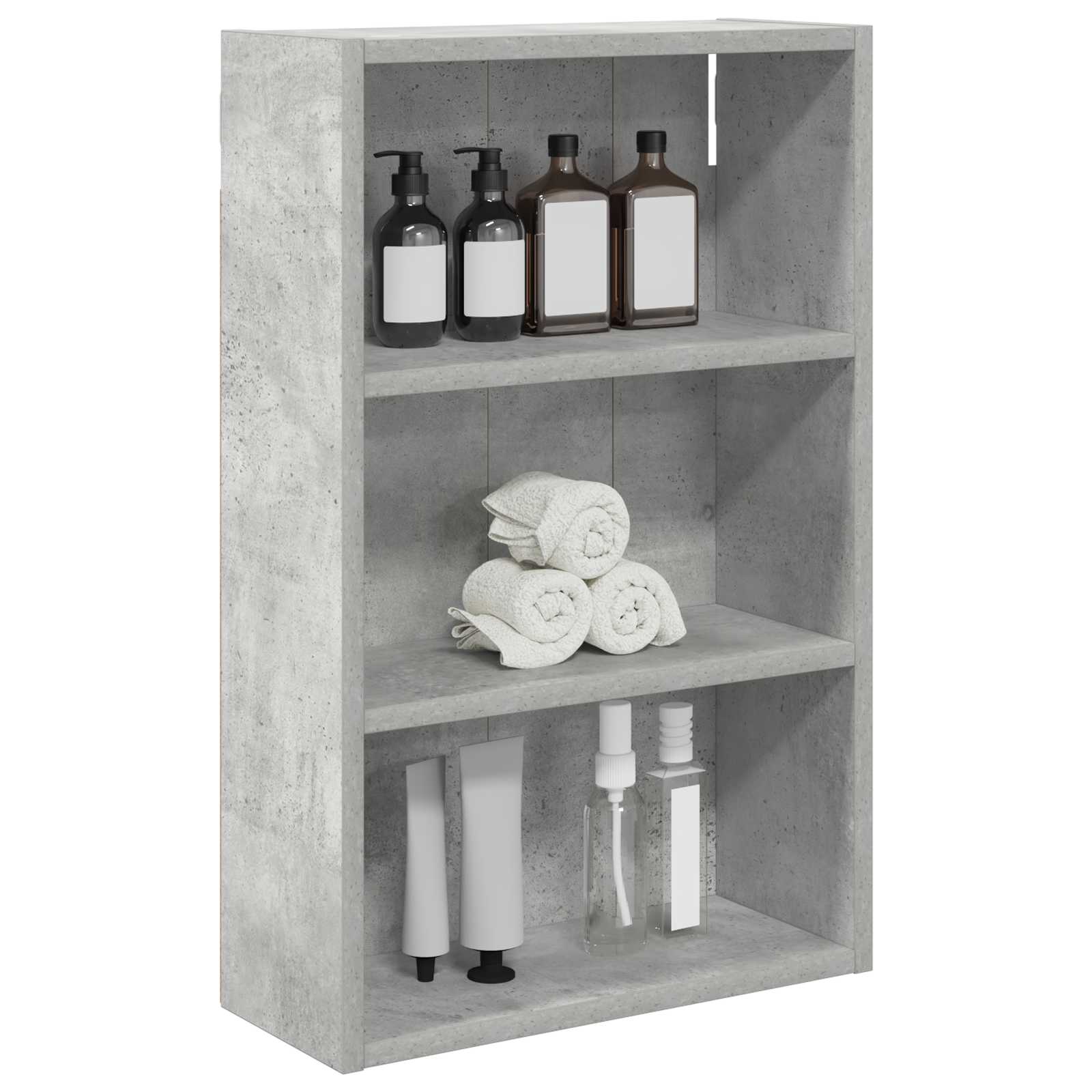 Koupelnová Nástěnná Skříňka Betonově Šedá 40 X 16 X 62,5 Cm