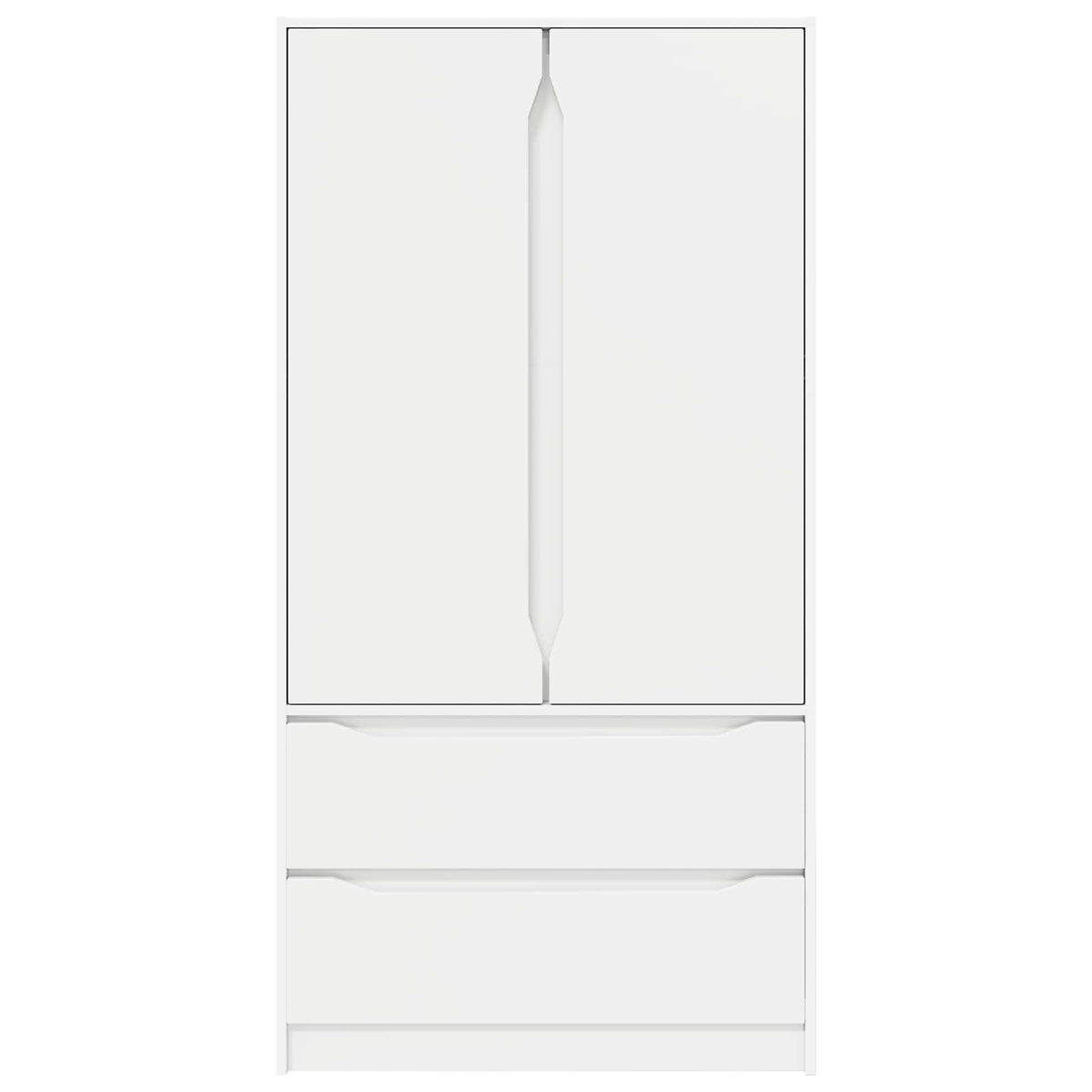Šatní Skříň Se Dveřmi Bílý 79,5 X 49 X 156 Cm Dřevěný Materiál