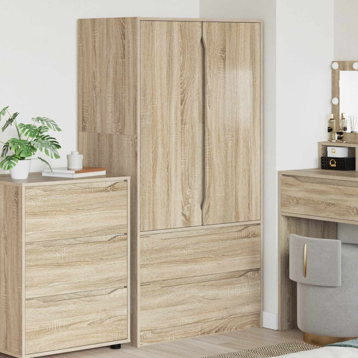 Šatní Skříň Se Dveřmi Bílý 79,5 X 49 X 156 Cm Dřevěný Materiál