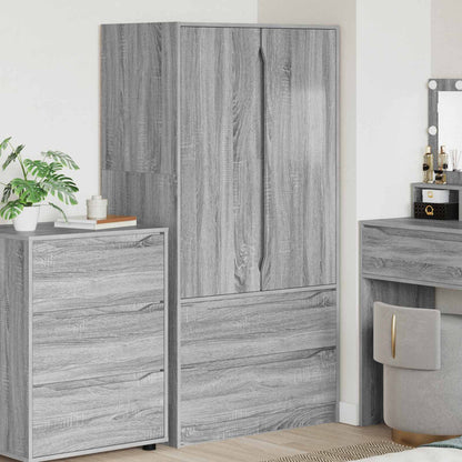 Šatní Skříň Se Dveřmi Bílý 79,5 X 49 X 156 Cm Dřevěný Materiál
