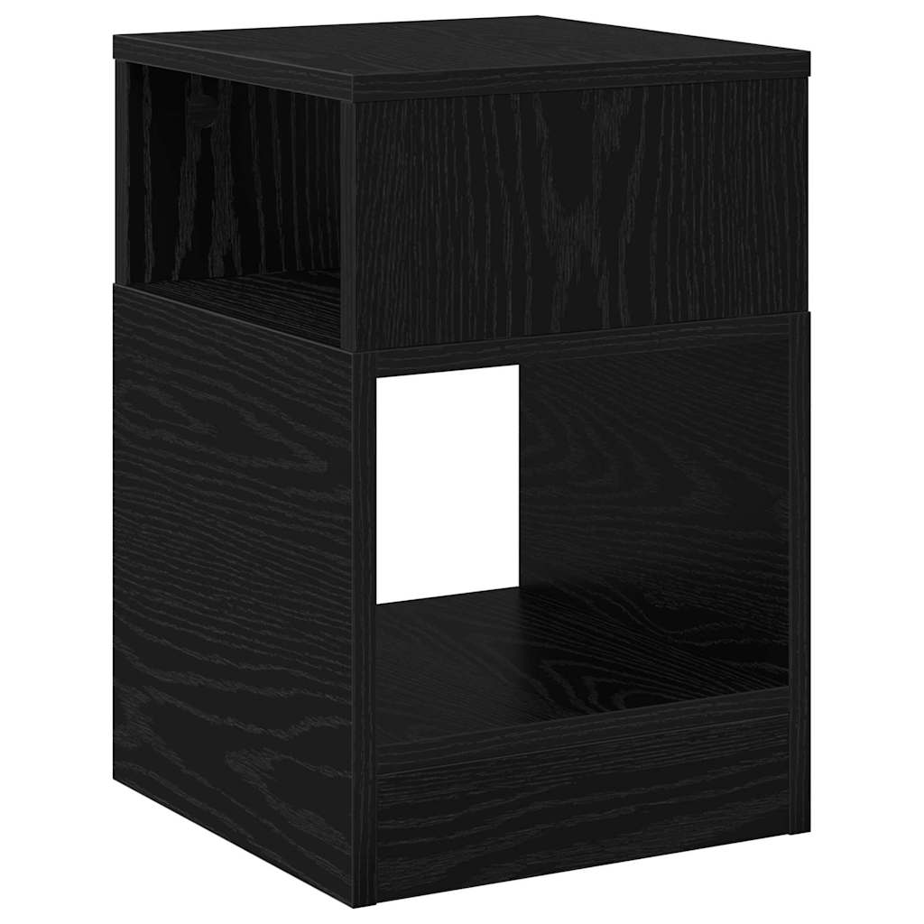 Odkládací Stolek Černý Dub 30,5 X 30 X 45 Cm Kompozitní Dřevo