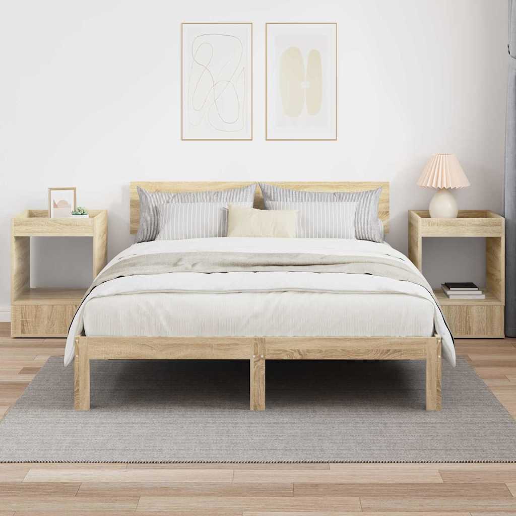 Odkládací Stolek 2 Ks Sonoma Dub 40 X 40 X 56 Cm