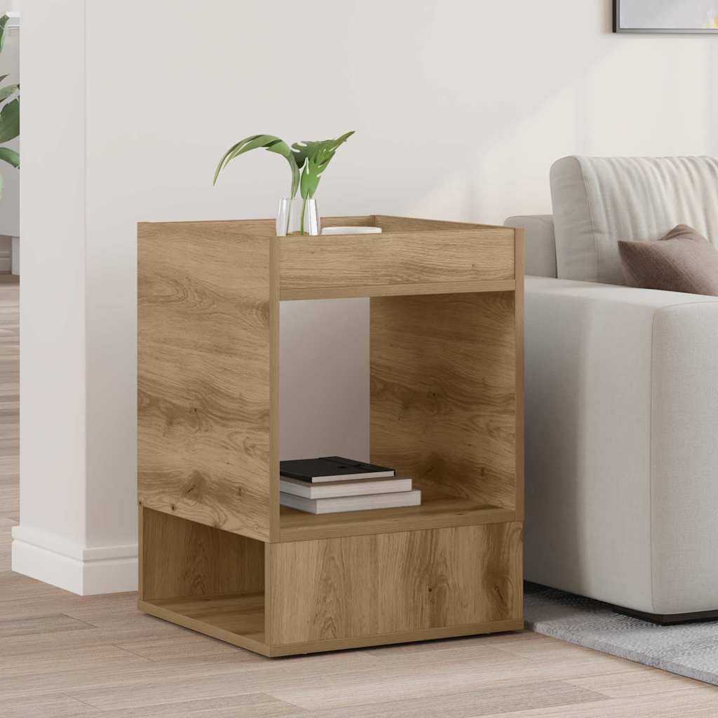 Odkládací Stolek Artisanový Dub 40 X 40 X 56 Cm