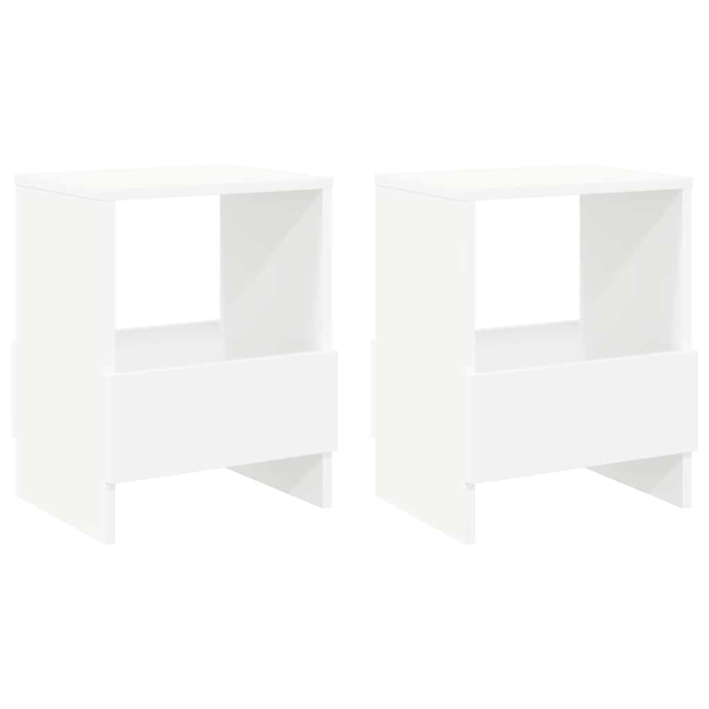Regál Na Časopisy 2 Pcs Bílá 35 X 30 X 45 Cm