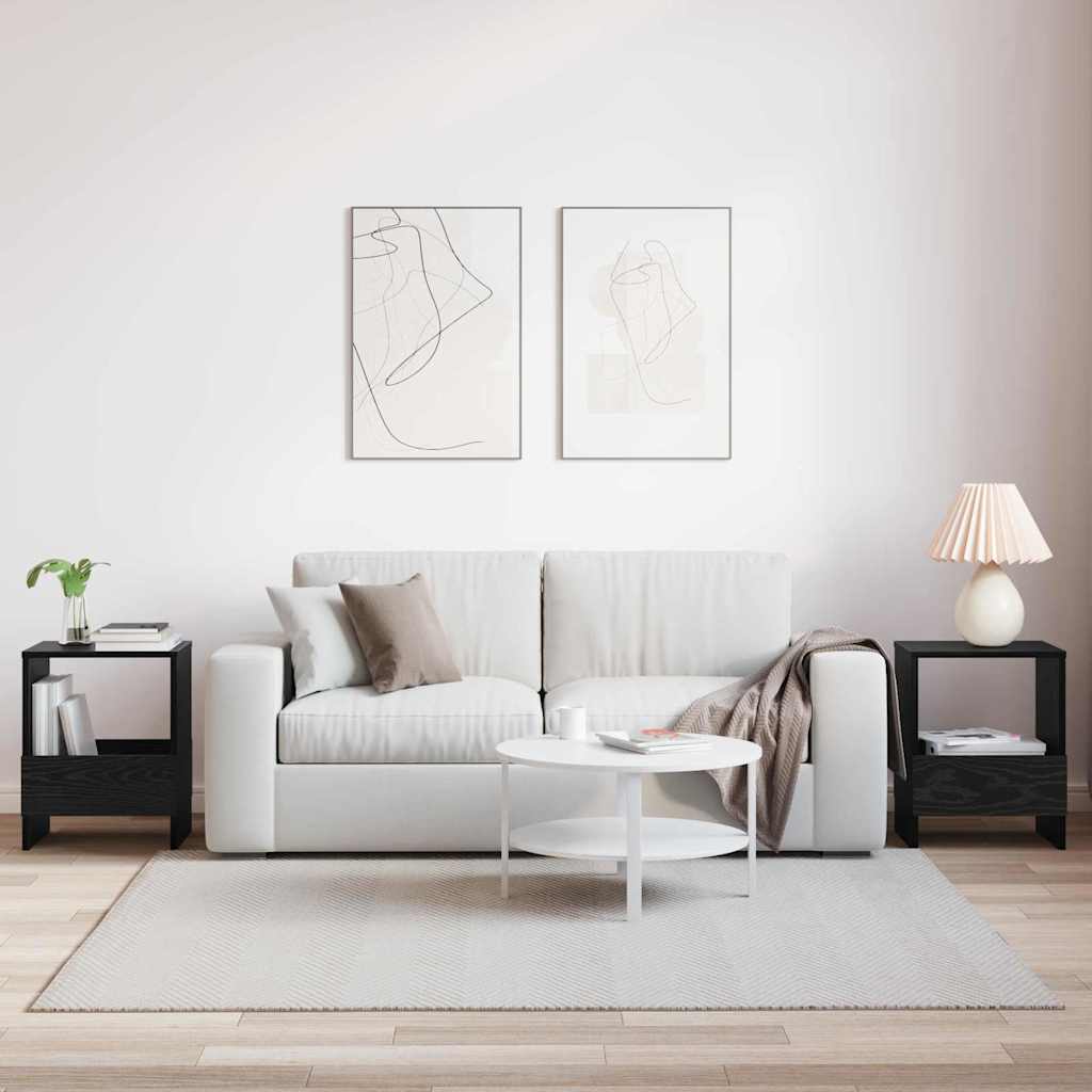 Regál Na Časopisy 2 Pcs Černý Dub 35 X 30 X 45 Cm