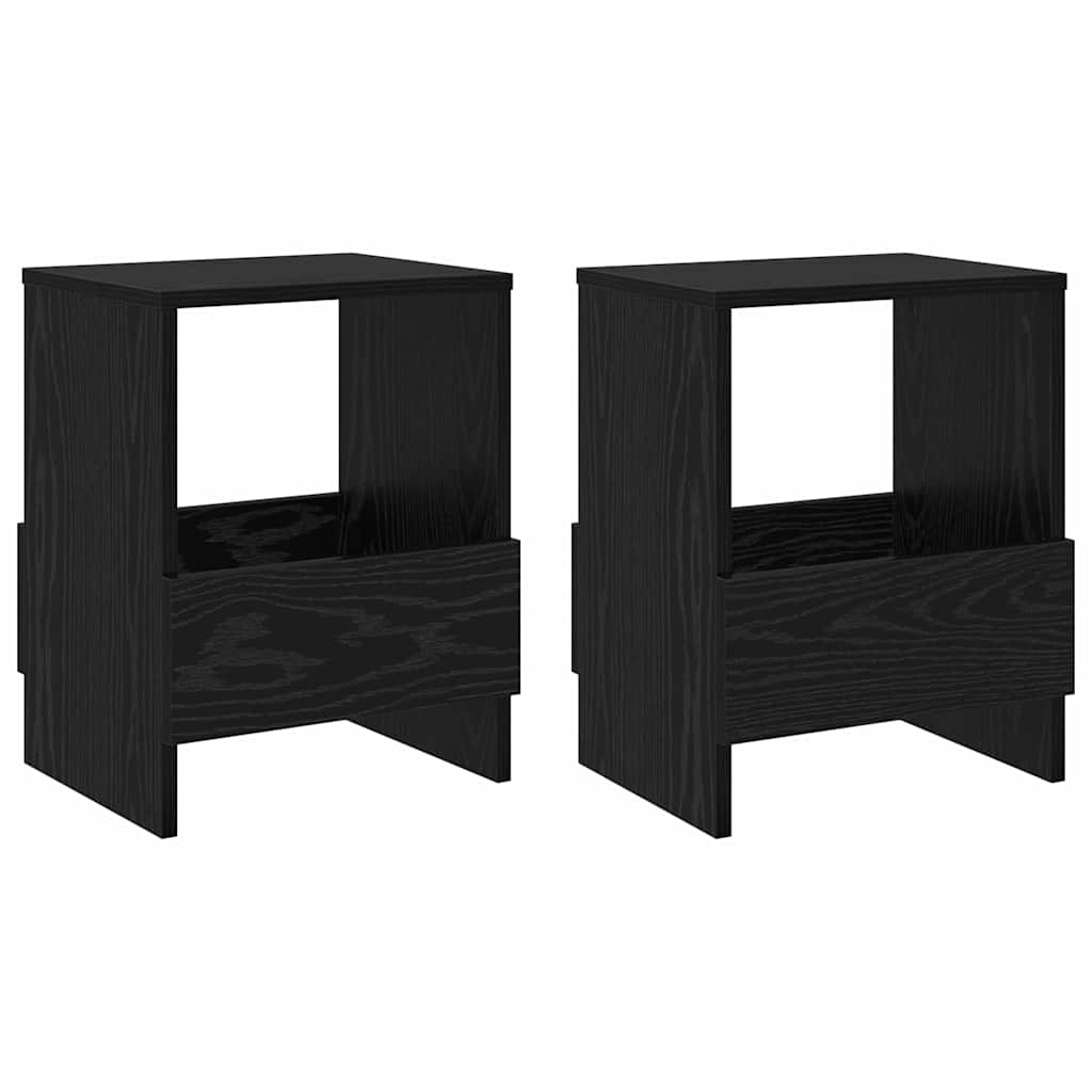 Regál Na Časopisy 2 Pcs Černý Dub 35 X 30 X 45 Cm