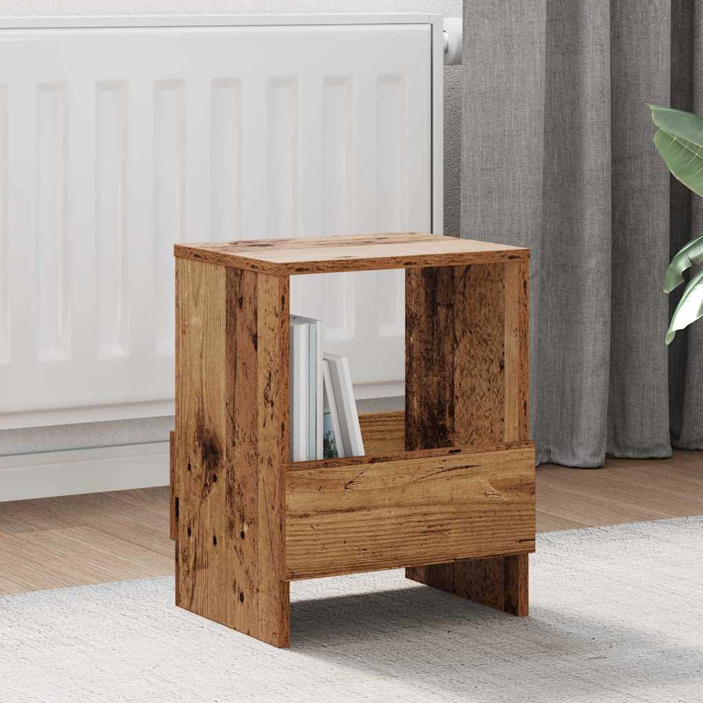 Regál Na Časopisy 2 Pcs Staré Dřevo 35 X 30 X 45 Cm