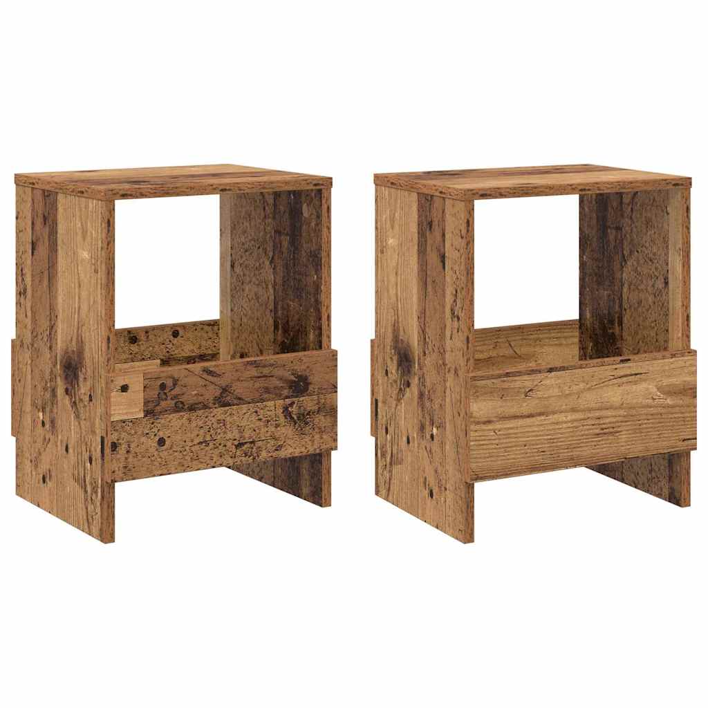 Regál Na Časopisy 2 Pcs Staré Dřevo 35 X 30 X 45 Cm