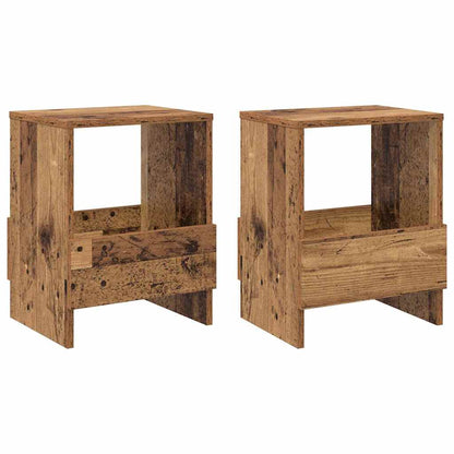Regál Na Časopisy 2 Pcs Staré Dřevo 35 X 30 X 45 Cm