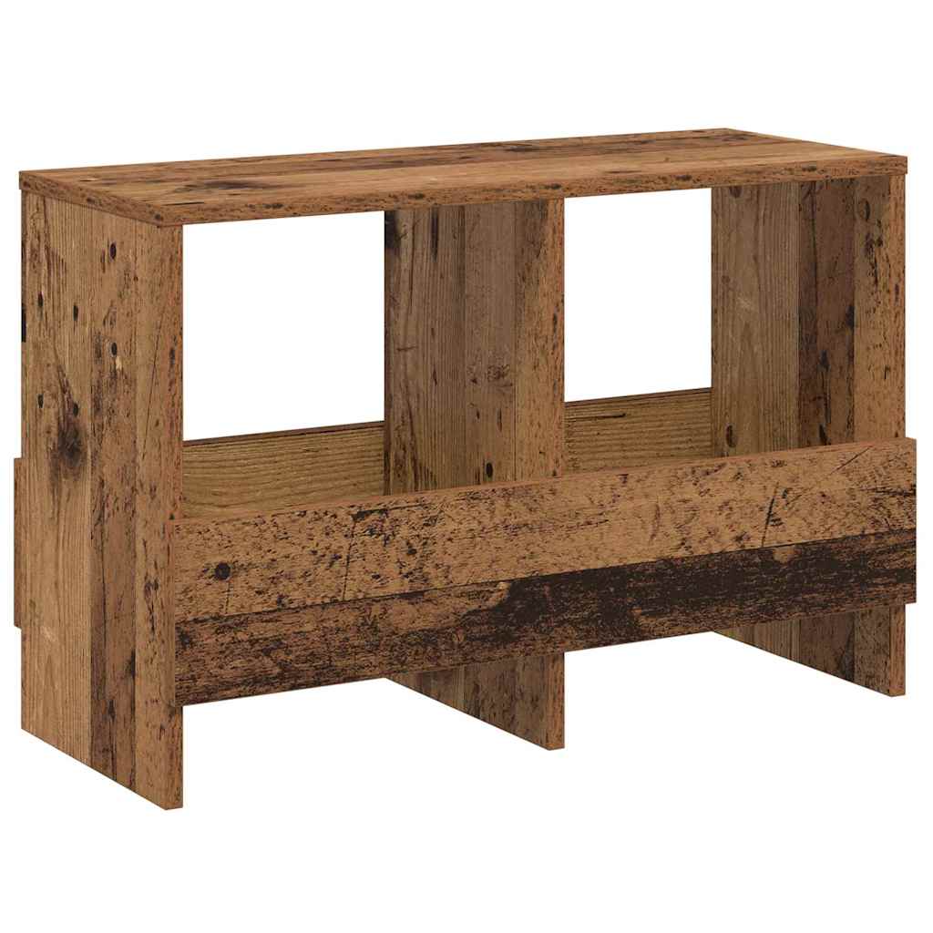 Regál Na Časopisy Staré Dřevo 68,5 X 30 X 45 Cm