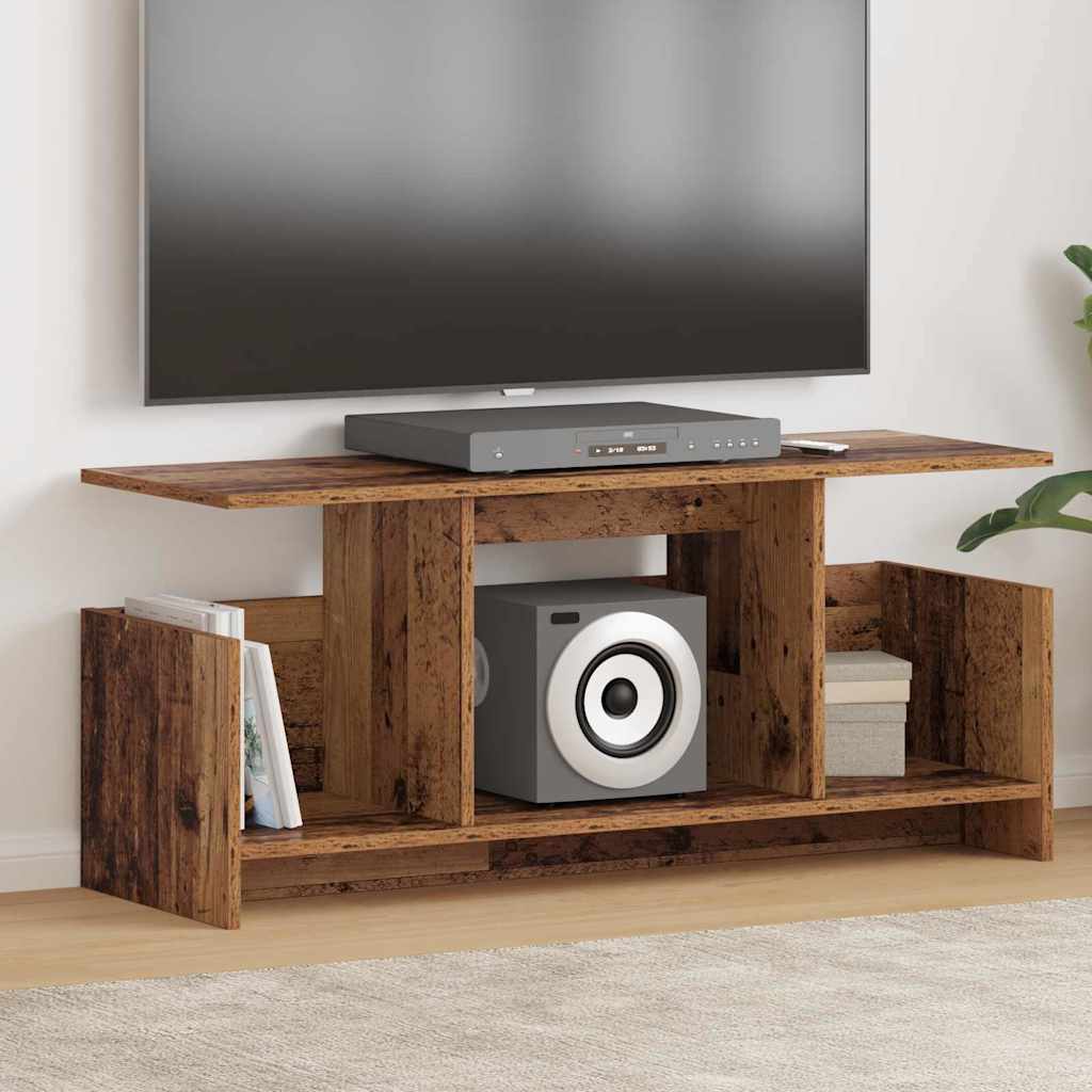 Televizní Stojan 102 X 35 X 45 Cm Staré Dřevo Kompozitní Dřevo