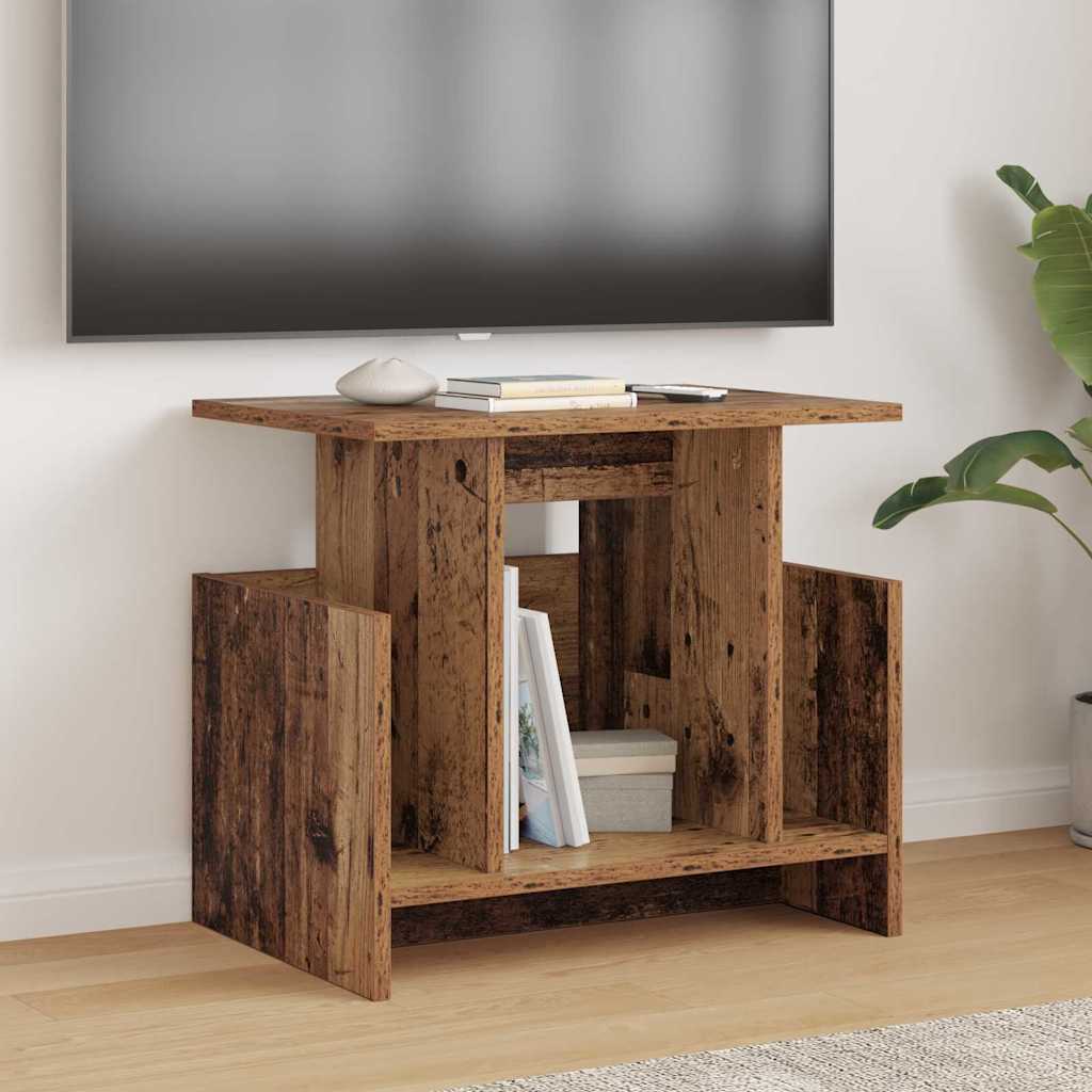 Televizní Stojan 50 X 35 X 45 Cm Staré Dřevo Kompozitní Dřevo