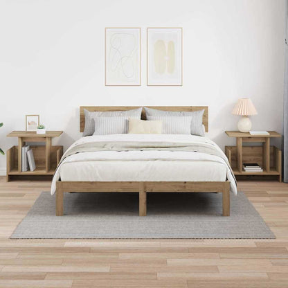 Televizní Stojan 2 Pcs Artisanový Dub Kompozitní Dřevo