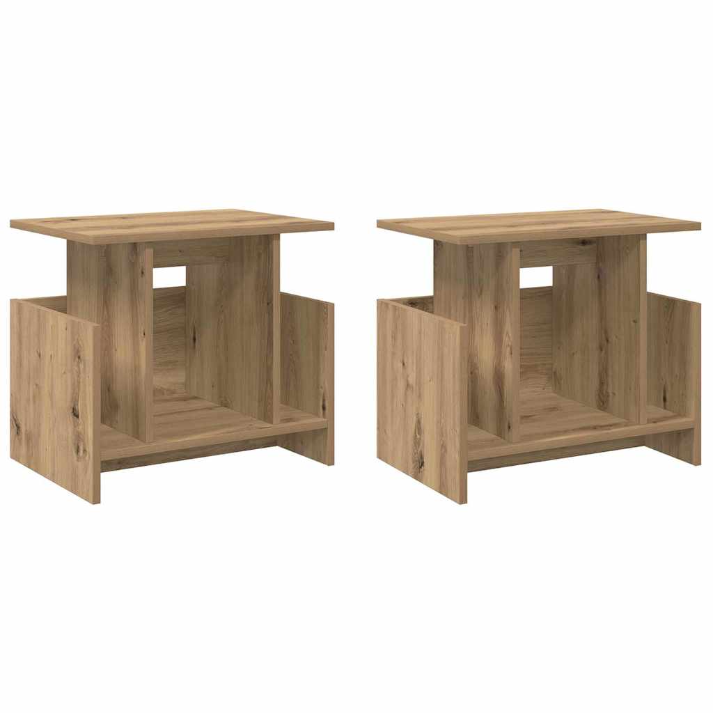 Televizní Stojan 2 Pcs Artisanový Dub Kompozitní Dřevo