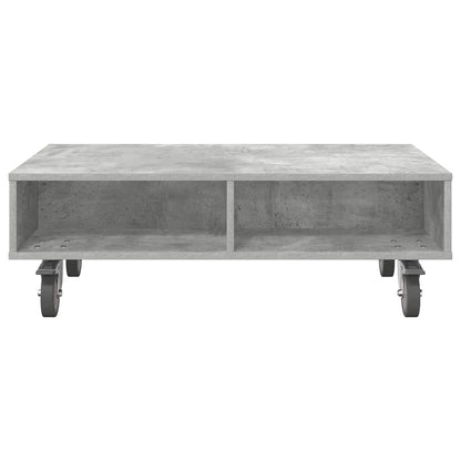 Stolek S Koly Betonově Šedá 90 X 50 X 30 Cm Kompozitní Dřevo