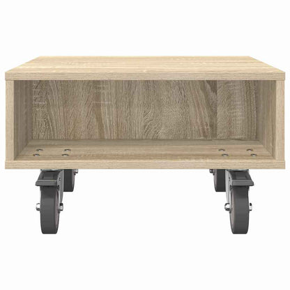 Stolek S Koly Sonoma Dub 50,5 X 50 X 30 Cm Kompozitní Dřevo