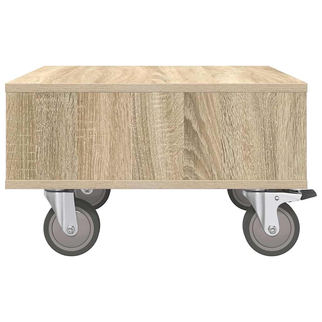 Stolek S Koly Sonoma Dub 50,5 X 50 X 30 Cm Kompozitní Dřevo