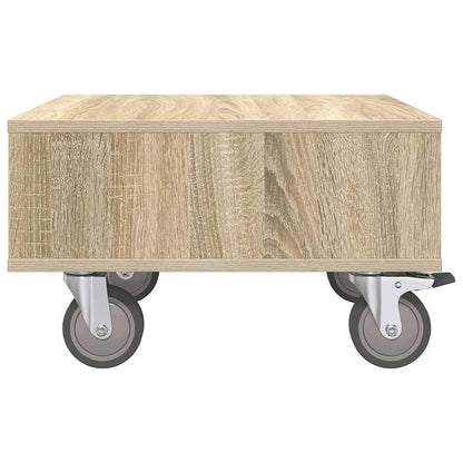 Stolek S Koly Sonoma Dub 50,5 X 50 X 30 Cm Kompozitní Dřevo