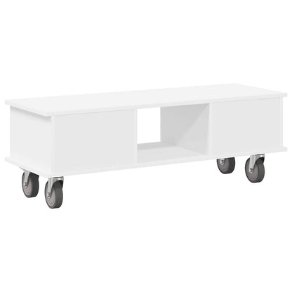 Televizní Stojan 100 X 35 X 35 Cm Bílá Kompozitní Dřevo