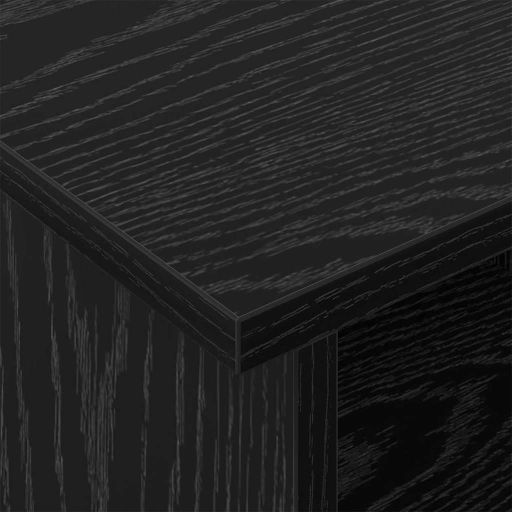 Televizní Stojan 100 X 35 X 35 Cm Černý Dub Kompozitní Dřevo