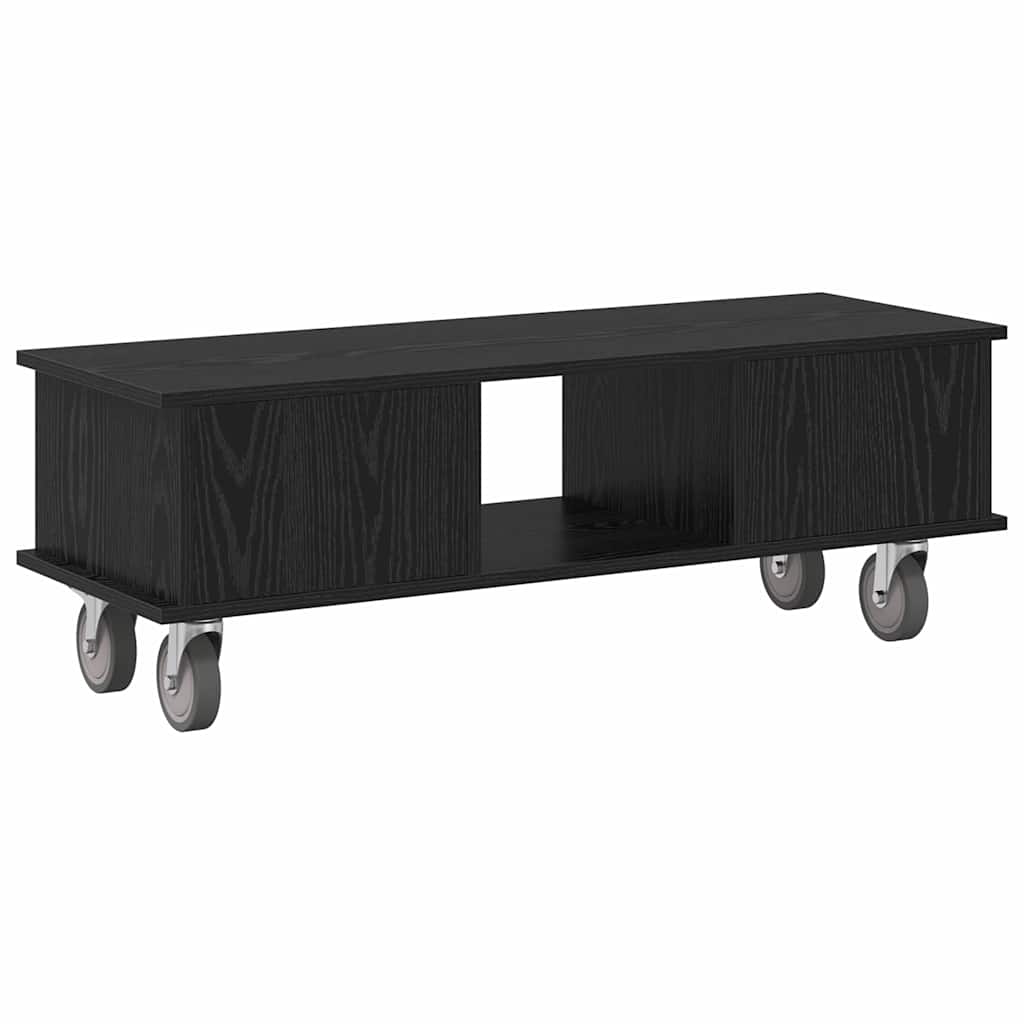 Televizní Stojan 100 X 35 X 35 Cm Černý Dub Kompozitní Dřevo
