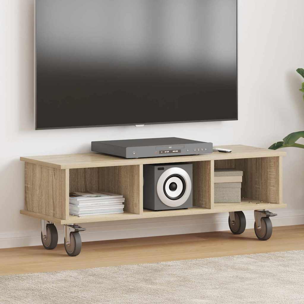Televizní Stojan 100 X 35 X 35 Cm Sonoma Dub Kompozitní Dřevo