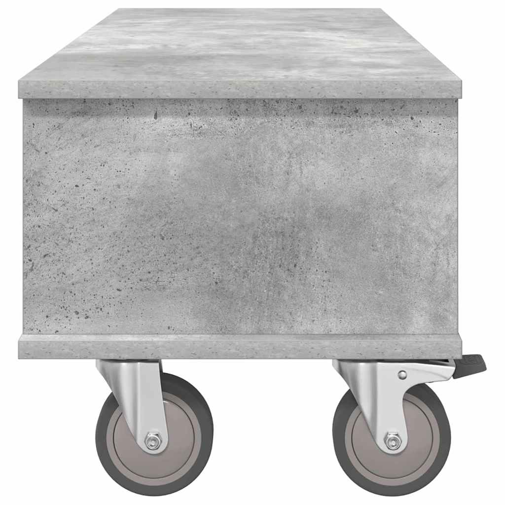 Televizní Stojan 100 X 35 X 35 Cm Betonově Šedá