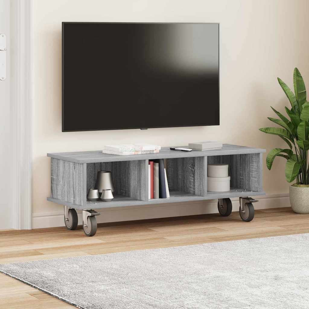 Televizní Stojan 100 X 35 X 35 Cm Šedá Sonoma Kompozitní Dřevo
