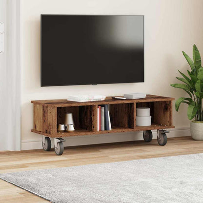 Televizní Stojan 100 X 35 X 35 Cm Staré Dřevo Kompozitní Dřevo