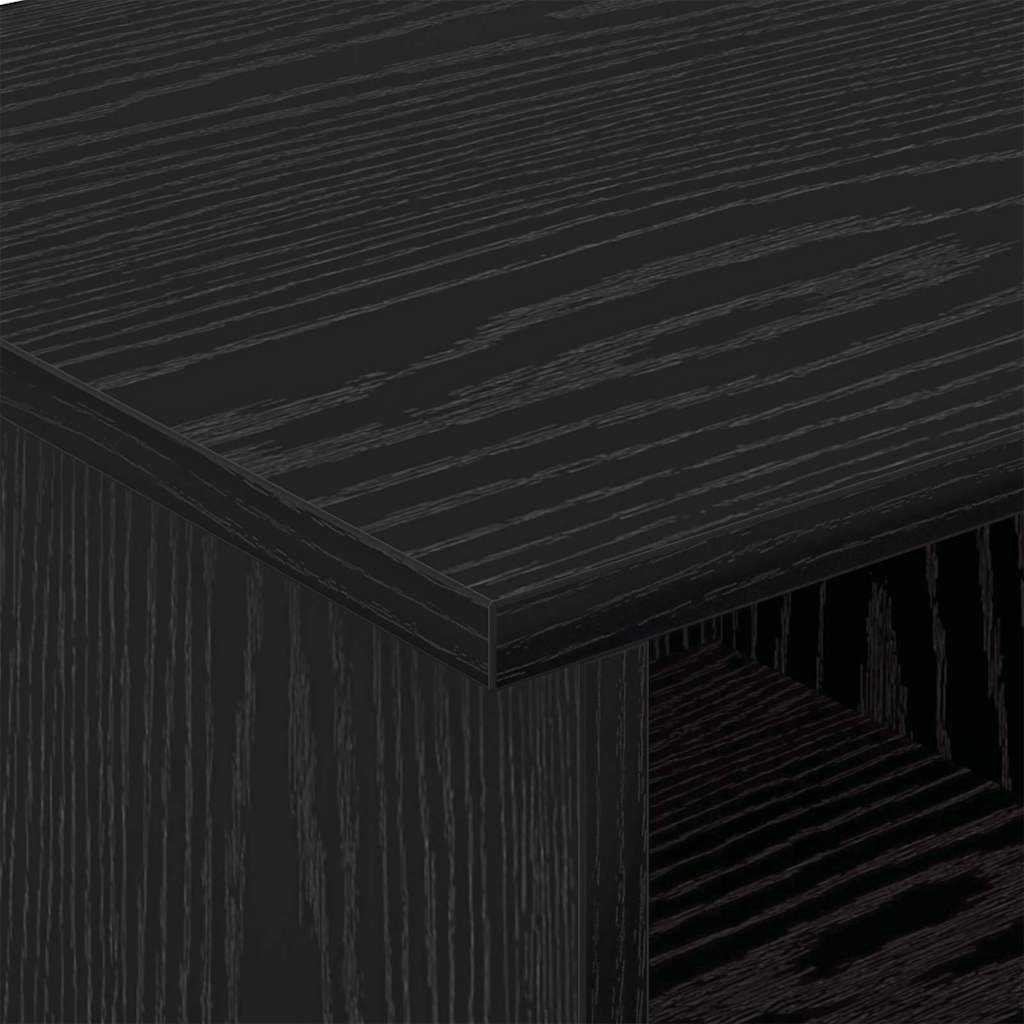 Televizní Stojan 68,5 X 35 X 35 Cm Černý Dub Kompozitní Dřevo