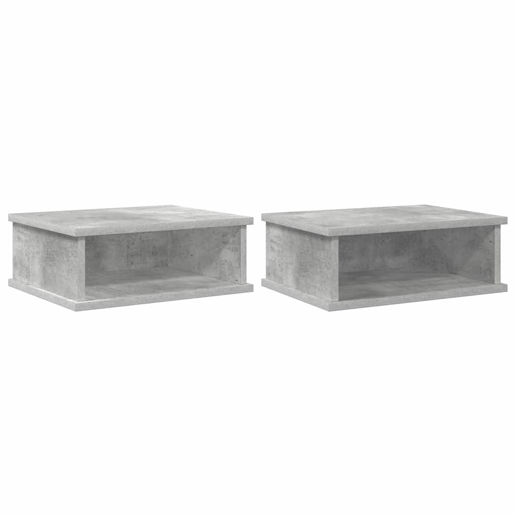 Noční Stolek 2 Ks Betonově Šedá 40 X 31 X 15 Cm