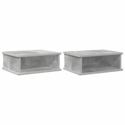 Noční Stolek 2 Ks Betonově Šedá 40 X 31 X 15 Cm