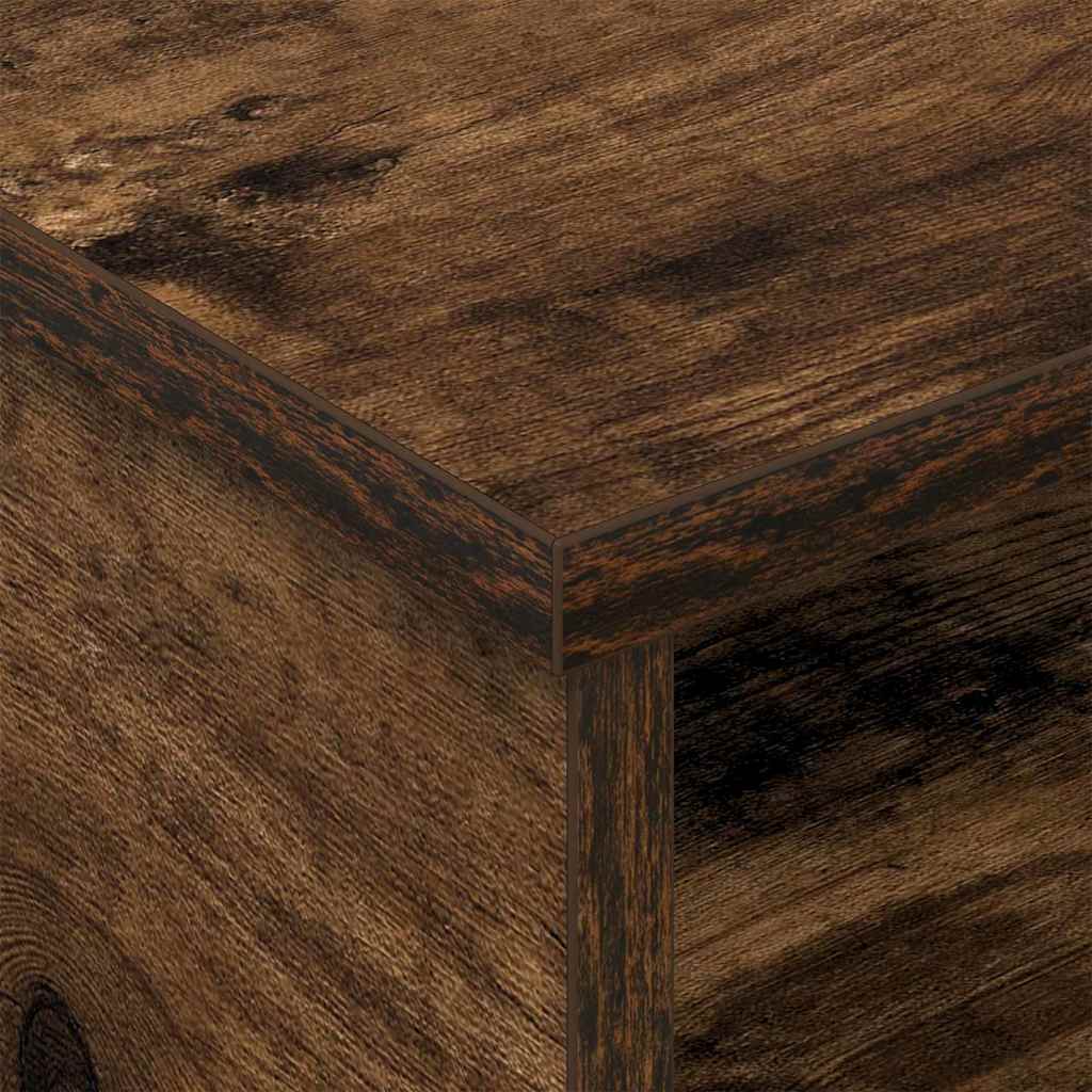 Noční Stolek 2 Ks Kouřový Dub 40 X 31 X 15 Cm Kompozitní Dřevo