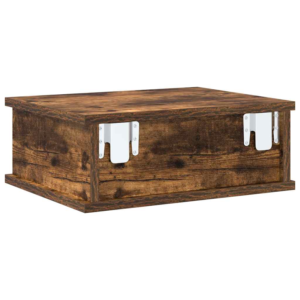 Noční Stolek 2 Ks Kouřový Dub 40 X 31 X 15 Cm Kompozitní Dřevo