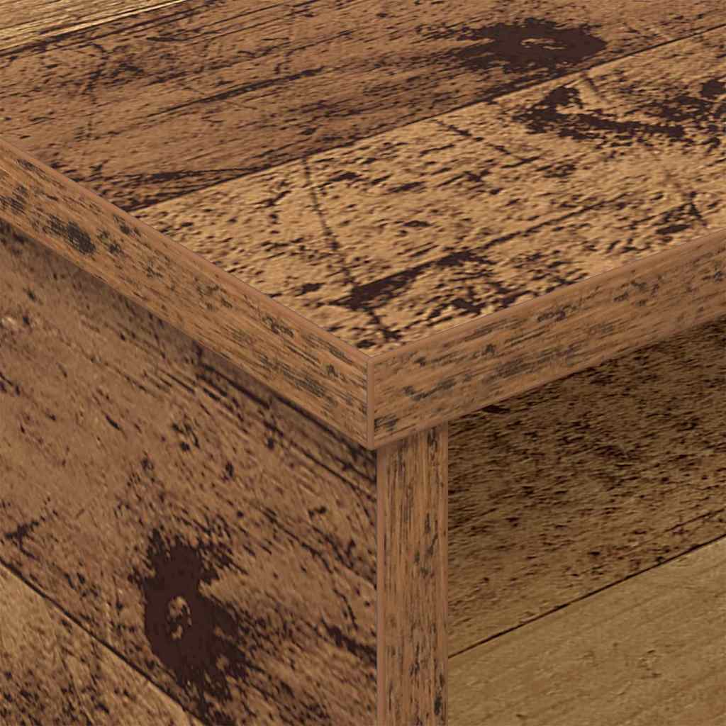 Noční Stolek 2 Ks Staré Dřevo 40 X 31 X 15 Cm Kompozitní Dřevo