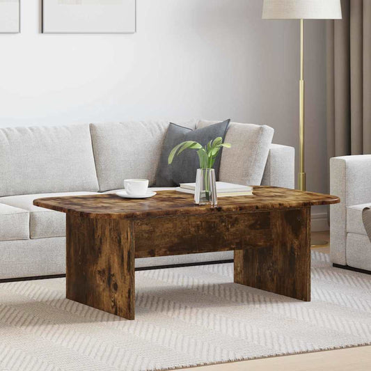 Konferenční Stolek Kouřový Dub 93 X 53 X 33 Cm Kompozitní Dřevo