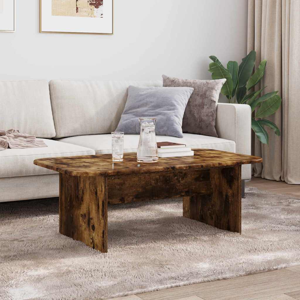 Konferenční Stolek Kouřový Dub 93 X 53 X 33 Cm Kompozitní Dřevo