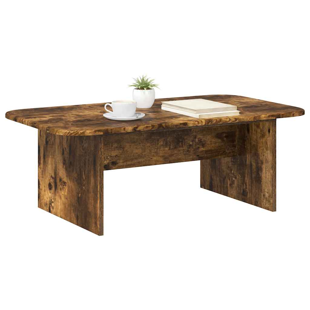 Konferenční Stolek Kouřový Dub 93 X 53 X 33 Cm Kompozitní Dřevo