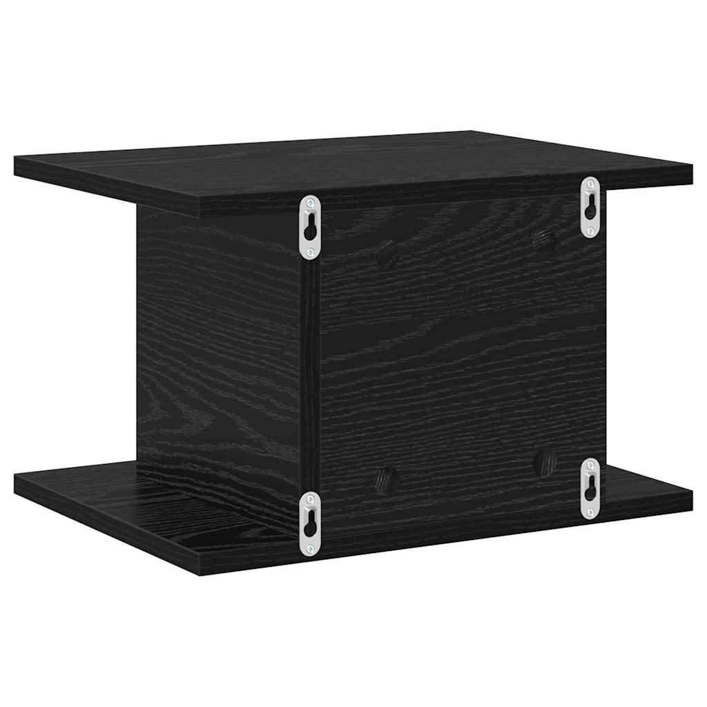Noční Stolek 2 Ks Černý Dub 40 X 30 X 25 Cm Kompozitní Dřevo