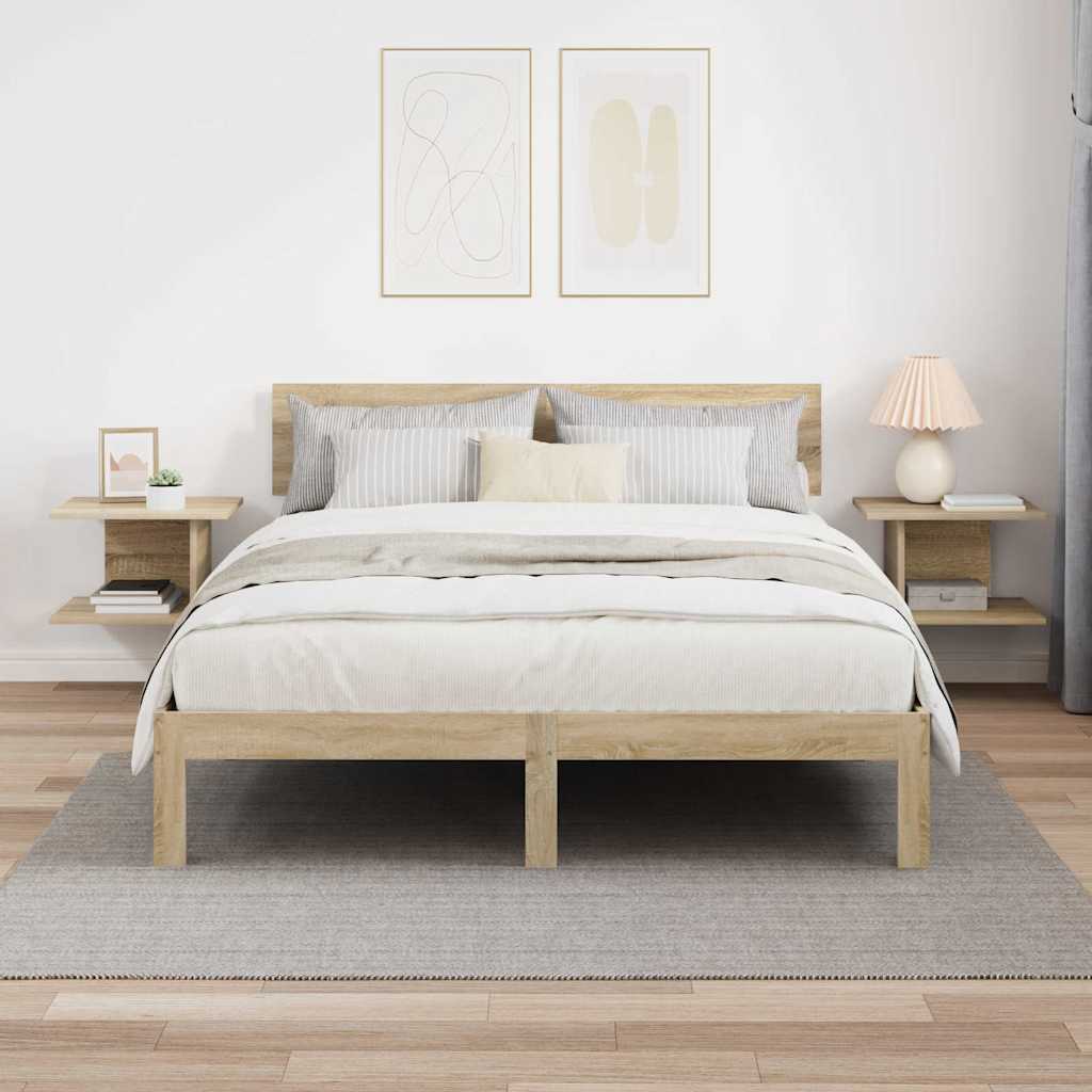 Noční Stolek 2 Ks Sonoma Dub 40 X 30 X 25 Cm Kompozitní Dřevo