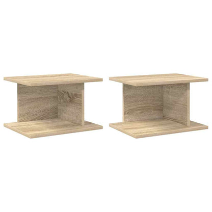 Noční Stolek 2 Ks Sonoma Dub 40 X 30 X 25 Cm Kompozitní Dřevo