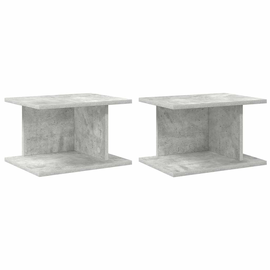Noční Stolek 2 Ks Betonově Šedá 40 X 30 X 25 Cm