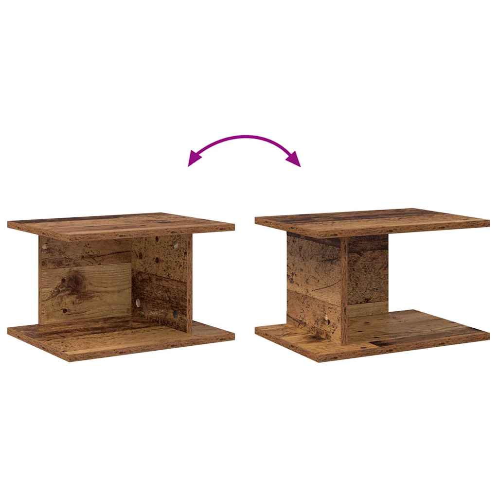 Noční Stolek 2 Ks Staré Dřevo 40 X 30 X 25 Cm Kompozitní Dřevo