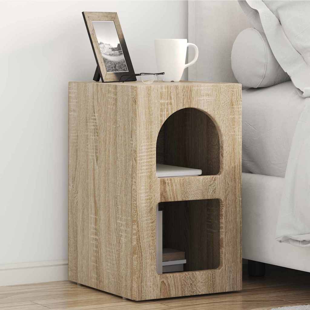 Noční Stolek Elst 2 Ks Sonoma Dub 29,5 X 33,5 X 50 Cm