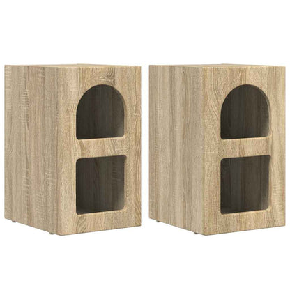 Noční Stolek Elst 2 Ks Sonoma Dub 29,5 X 33,5 X 50 Cm