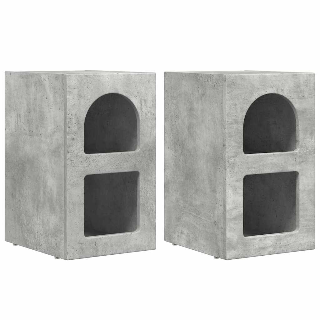 Noční Stolek Elst 2 Ks Betonově Šedá 29,5 X 33,5 X 50 Cm