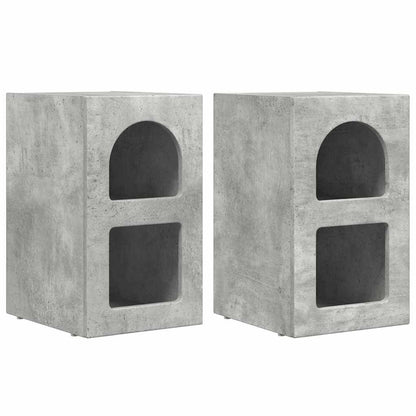 Noční Stolek Elst 2 Ks Betonově Šedá 29,5 X 33,5 X 50 Cm